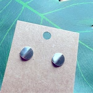 Silver minimalist studs